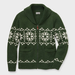 Women's Woolpaca Zip-Front Jacquard Cardigan