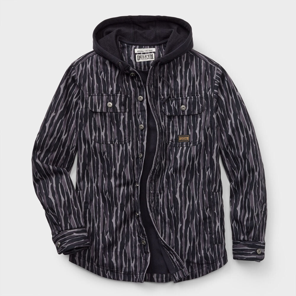 Men's Jersey-Lined Fire Hose Hooded Shirt Jac