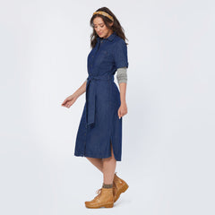 Women's Denim Midi Dress